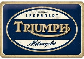 Plechová ceduľa Triumph - Legendary Motorcycles, (20 x 30 cm)