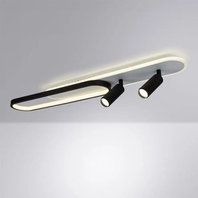 Toolight Toolight, LED stropné svietidlo s bodovými reflektormi 100cm, 45W, 4000K, APP1438-C, čierna-biela, OSW-00967