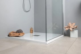 Polysan Polysan, FLEXIA sprchová vanička z liateho mramoru štvrťkruh, s možnosťou úpravy rozmeru, 80x80x2,5cm, R550, 91171