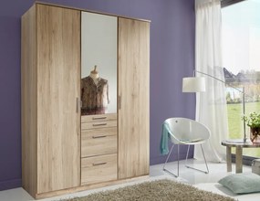 Šatníková skriňa Aachen, 135 cm, dub san remo