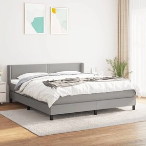 Boxspring posteľ s matracom bledosivá 180x200 cm látka 3129649
