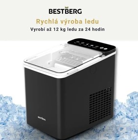 Výrobník ľadu BestBerg BBCM-11 / 150 W / 12 kg/24 hod. / čierna