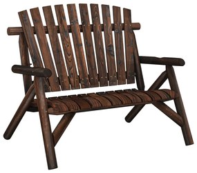 vidaXL 2-miestna záhradná lavica 119x85x98 cm masívny smrek