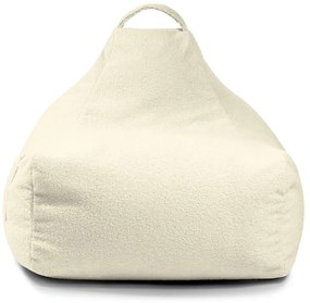 Krémový detský sedací vak z textílie buklé Game Amuse – SLOWDOWN
