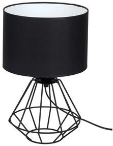 Stolná lampa Colin, 1x čierne textilné tienidlo, b