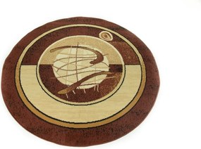 TA Koberec 5118D HNEDÉ ATLASOVÉ KOLESO Rozmer: 140x140 cm