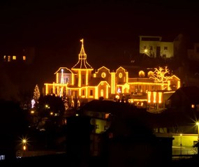 DECOLED Svetelná reťaz LED FLASH, 5 m, teplá biela, 60 diód, IP67, biely kábel