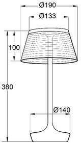 Aluminor La Petite Lampe stolná LED lampa, červená