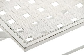 Kovová skladacia stolička Asina (SET 2 ks) - Biela antik