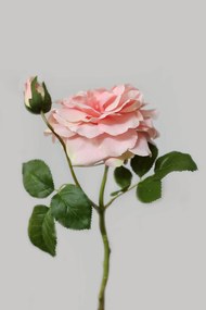 Lososová umelá ruža záhradná 36cm