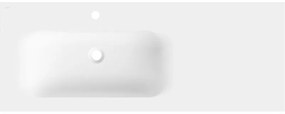 Mexen Vela, umývadlo na zapustenie 121 x 46,5 cm, ľavé, biela matná, 25231201L