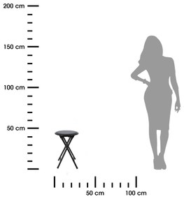 Skladacia stolička MARSHLE 45 cm čierna