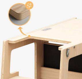 Učiaca veža 3v1 Mooby 35 naturálna