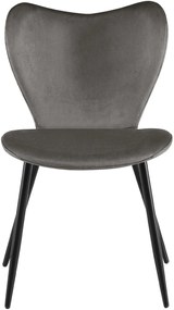 Jedálenská stolička Maika zamat - antracitová