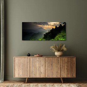Obraz - zelená horská krajina (120x50 cm)