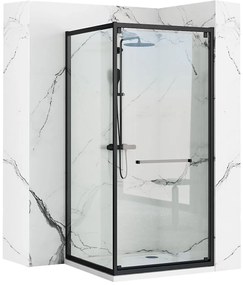 Rea Space In, sprchovací kút 90x90, čierna, REA-K8881