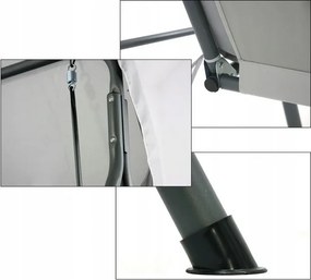 Pohodlná záhradná hojdačka šedej farby