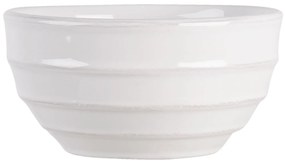 Biela vrúbkovaná miska Romantic Intense - Ø 14 * 7 cm