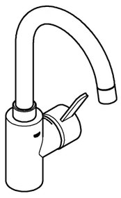 GROHE 23933001 - Umývadlová batéria EUROSMART COSMOPOLITAN veľkosť L chróm