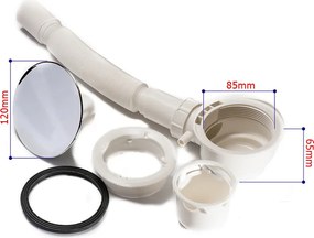 BPS-koupelny Obdĺžnikový sprchovací kút HYD-OK104A 100x90 čierna/transparent + vanička HYD-OSV-ST04A biela