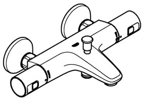 GROHE 345982430 - Termostatická vaňová batéria PRECISION START 168 mm čierna