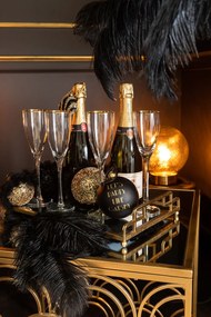 Pohárik na sekt so zlatým okrajom - 6,5 * 6,5 * 25 cm