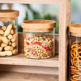 4Home Sklenená dóza na potraviny s vekom Cork, 450 ml, 450 ml
