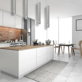 LED Luster na lanku TUBA 1xGU10/4,8W/230V šedá/lesklý chróm