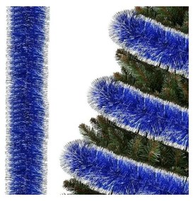 SPRINGOS Vianočná reťaz Girlanda Premium 6m modro-strieborná