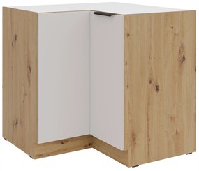 Rohová dolná kuchynská skrinka Sayla 90x90 DN 2F BB (kašmír + dub artisan). Akcia -20%. Vlastná spoľahlivá doprava až k Vám domov. 1121420