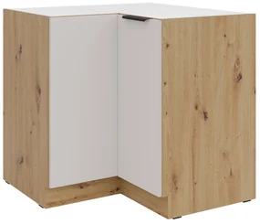 Rohová dolná kuchynská skrinka Sayla 90x90 DN 2F BB (kašmír + dub artisan). Akcia -20%. Vlastná spoľahlivá doprava až k Vám domov. 1121420