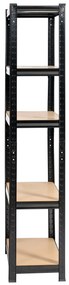 Kovový regál REGMET 70x30x154 cm černý