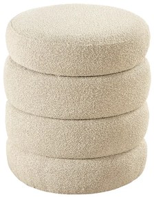 Taburetka VOQUE 50cm buclé taupe s úložným priestorom