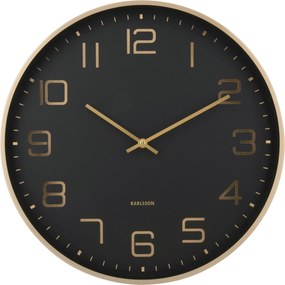 XXXLutz NÁSTENNÉ HODINY čierna, zlatá 40/40/4,2 cm Karlsson - Hodiny - 007143010301
