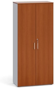 Kancelárska skriňa s dverami PRIMO 2023, 1781 x 800 x 420 mm, sivá / čerešňa