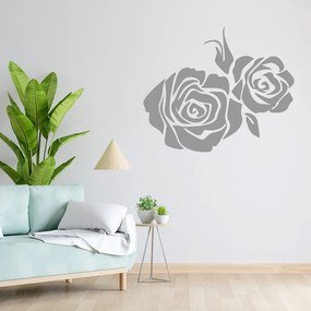 Veselá Stena Samolepka Ruža Farba: šedá, Veľkosť: 100 x 118 cm