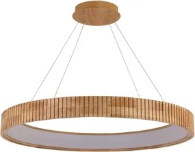 Brilagi - LED lestenec na jeklenem kablu FALCON WOOD MODERN LED/60W/230V Ø 80 cm les