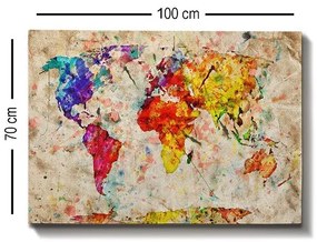 (3691) MAP nástenná maľba na plátne