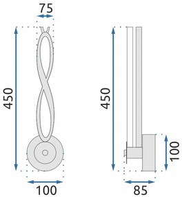 Nástenná lampa Led APP1048-W čierna