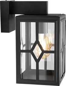 Klasická vonkajšia nástenná lampa čierna IP44 - Dover
