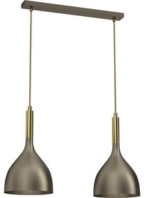Luster na lanku NOAK 2xE27/15W/230V mosadz/zlatá