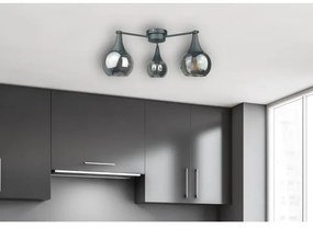 Prisadený luster STAR 3xE27/60W/230V čierna/dymová čierna