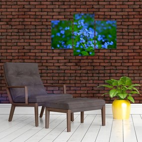 Obraz modrých kvetín (90x60 cm)