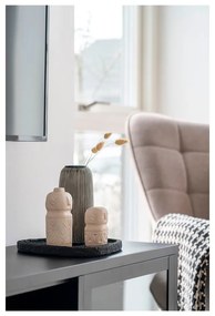 Čierno-biela váza z kameňa (výška 20 cm) – House Nordic