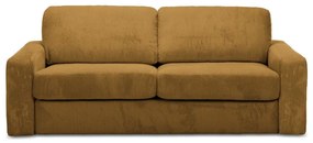 Menčestrová rozkladacia pohovka v horčicovej farbe 195 cm Nona – Makamii