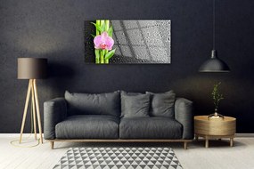 Obraz na skle Bambus stonky kvet rastlina 120x60 cm