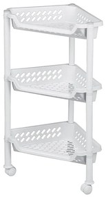 Rohový s kolieskami 3 - poličkový regál