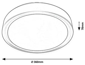 Rabalux - LED RGB stlmiteľné stropné svietidlo so senzorom LED/28W/230V + diaľkové ovládanie