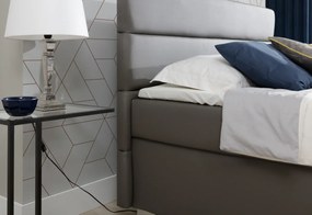 Čalúnená posteľ AMADEO, bez LED, 140x200, sawana21