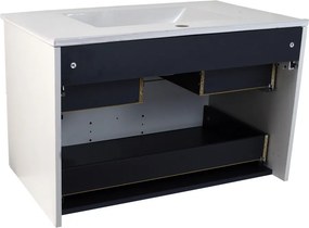 Comodo Kúpeľňová skrinka s keramickým umývadlom Tina W 80 biela